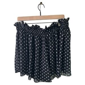 SHEIN Shorts Womens 2XL Lined Polka Dot Paperbag Ruffles Lightweight High Rise